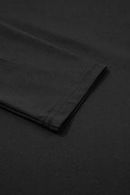 Solid Boat Neck Long Sleeve Top