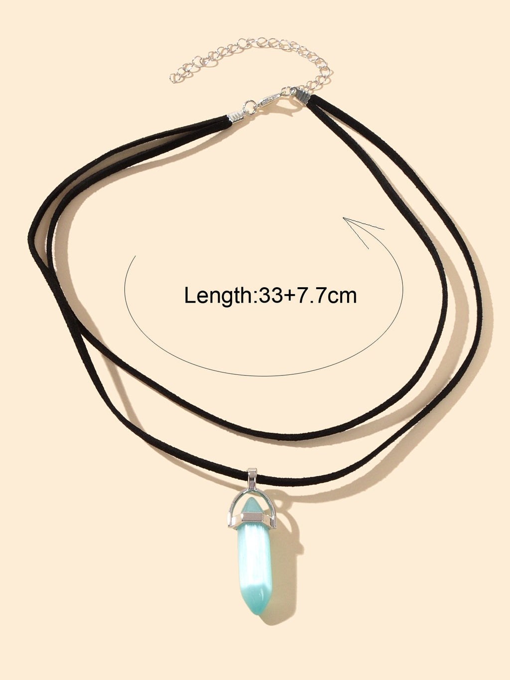 Shadow Signal | Dual Layer Crystal Pendant Choker