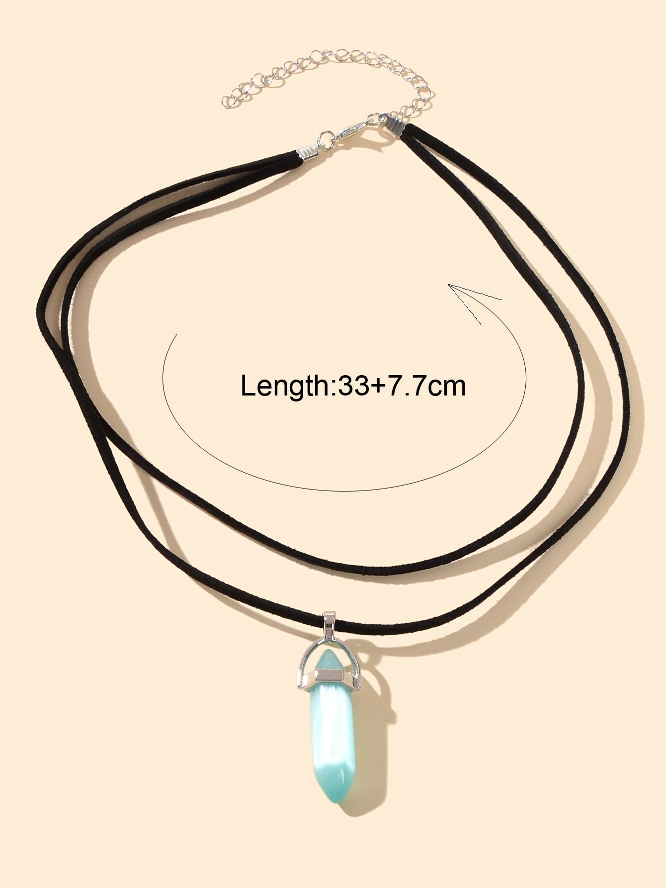 Shadow Signal | Dual Layer Crystal Pendant Choker