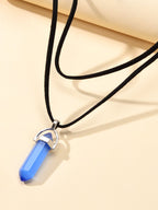 Shadow Signal | Dual Layer Crystal Pendant Choker