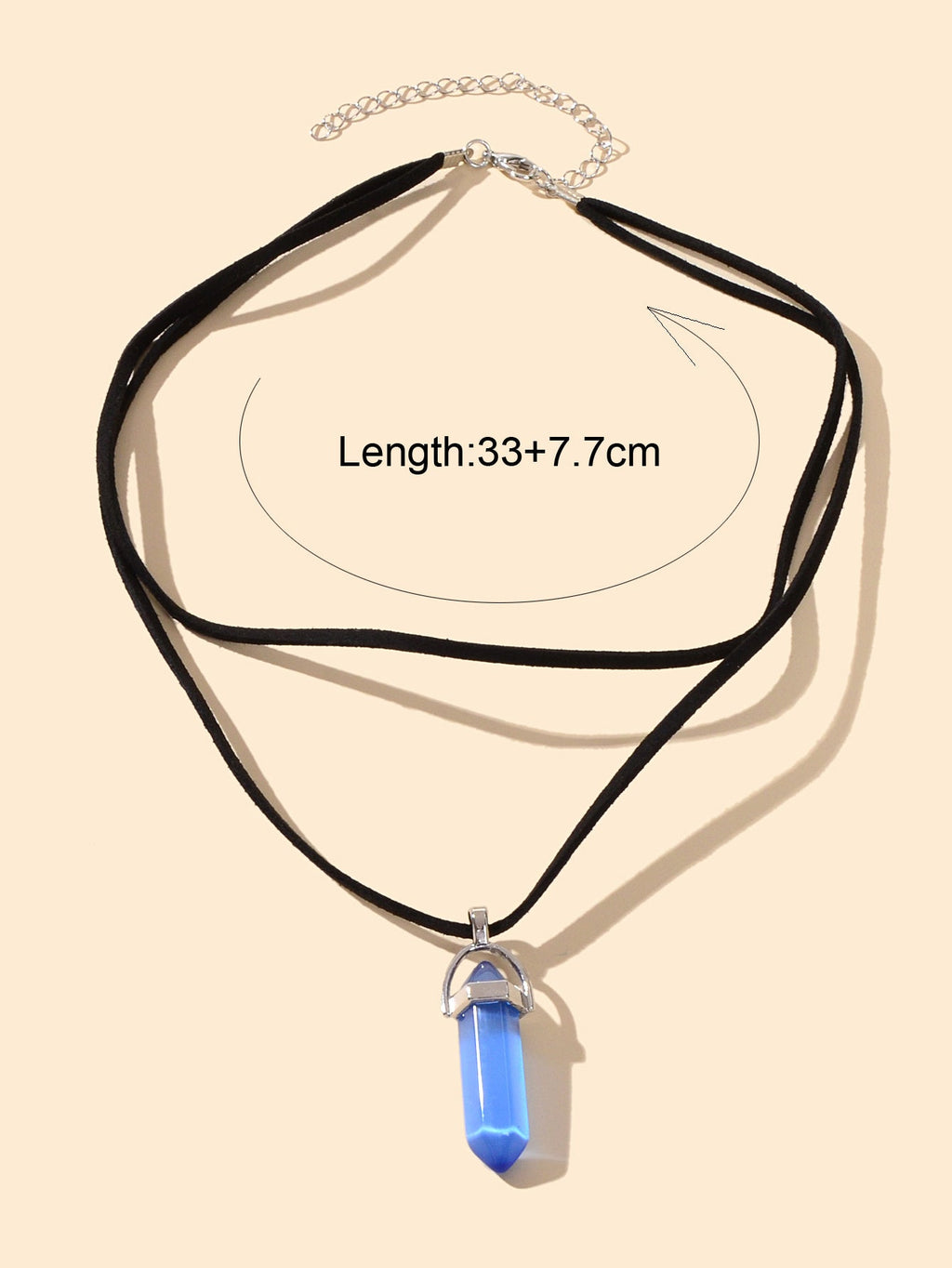 Shadow Signal | Dual Layer Crystal Pendant Choker