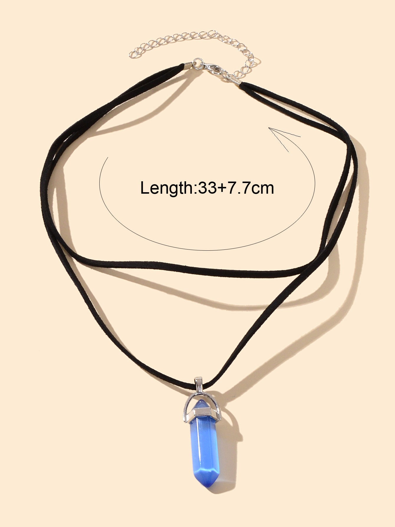 Shadow Signal | Dual Layer Crystal Pendant Choker