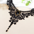Gravemourn | Victorian Lace Gem Choker