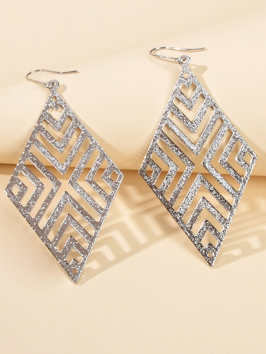 Hollow out Geometric Rhombus Drop Earrings Chic Ear Hook Boutique