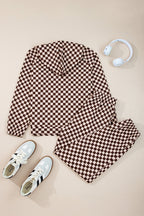 Checker Top and Pants Set