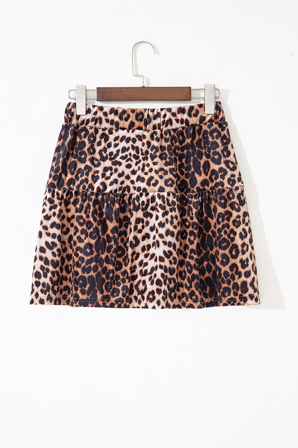 Wild Tempo | Leopard Tiered Patchwork Mini Skirt