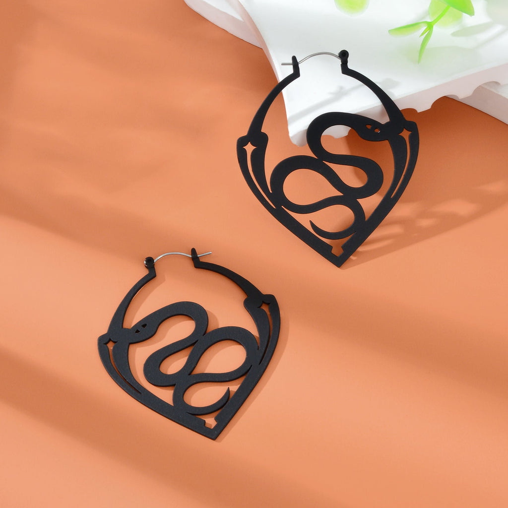 Serpent Sigil | Gothic Snake Statement Earrings