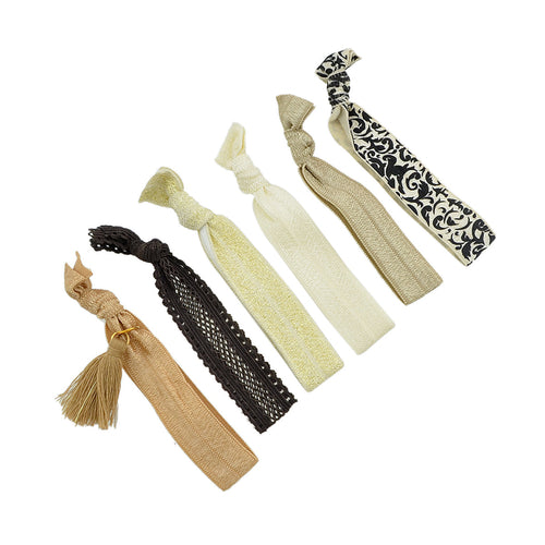 6pcs Colorful Ribbon Elastic Headbands Hairwear Headwear Styling Tools
