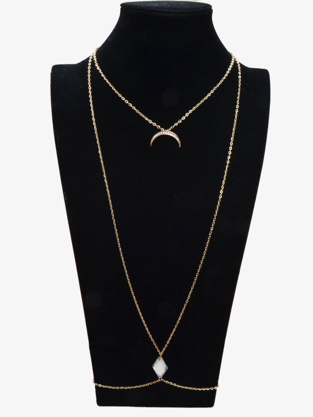 Glamorous Sexy Beach Body Chain Moon Chest Harness Belly Waist