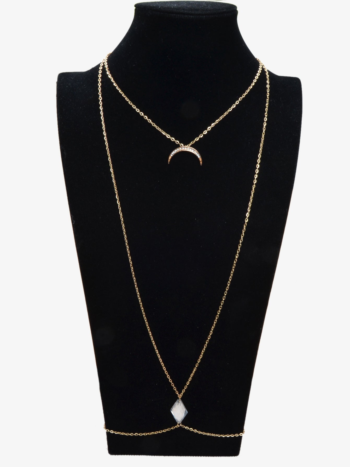 Glamorous Sexy Beach Body Chain Moon Chest Harness Belly Waist