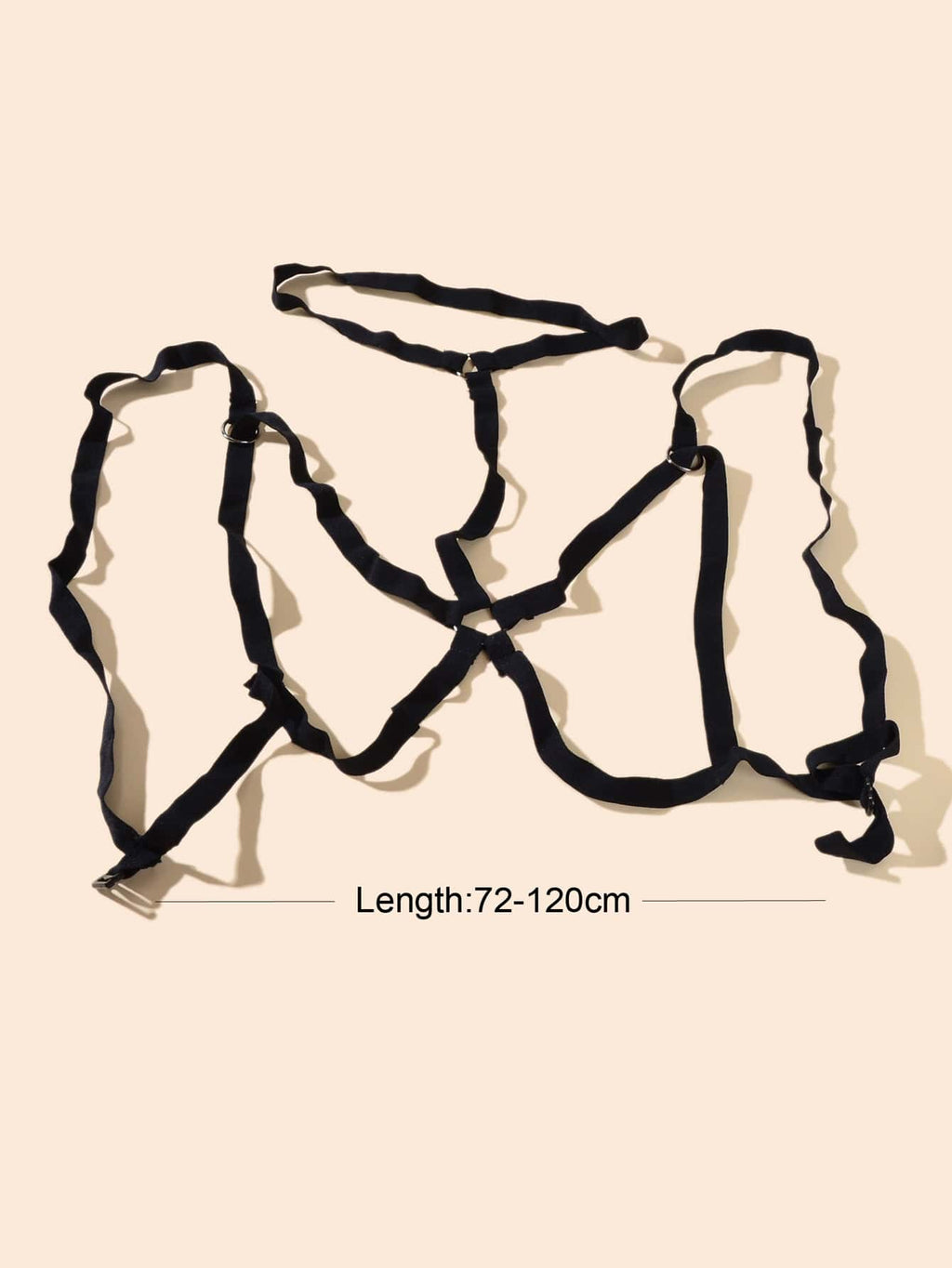 Sexy Black Ribbon Adjustable Elastic Body Chain Party Accessories