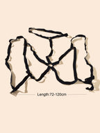 Sexy Black Ribbon Adjustable Elastic Body Chain Party Accessories