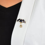 Gothic Punk Halloween Accessories Ghost Star Black Bat Pumpkin Brooch