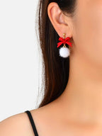 Bow Ball Earrings Dangle Drop Charm Stud Jewelry Women Girl Teens