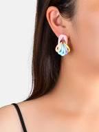 Lovely Candy Color Geometric Resin Earrings Y2K Style Sweet Cute