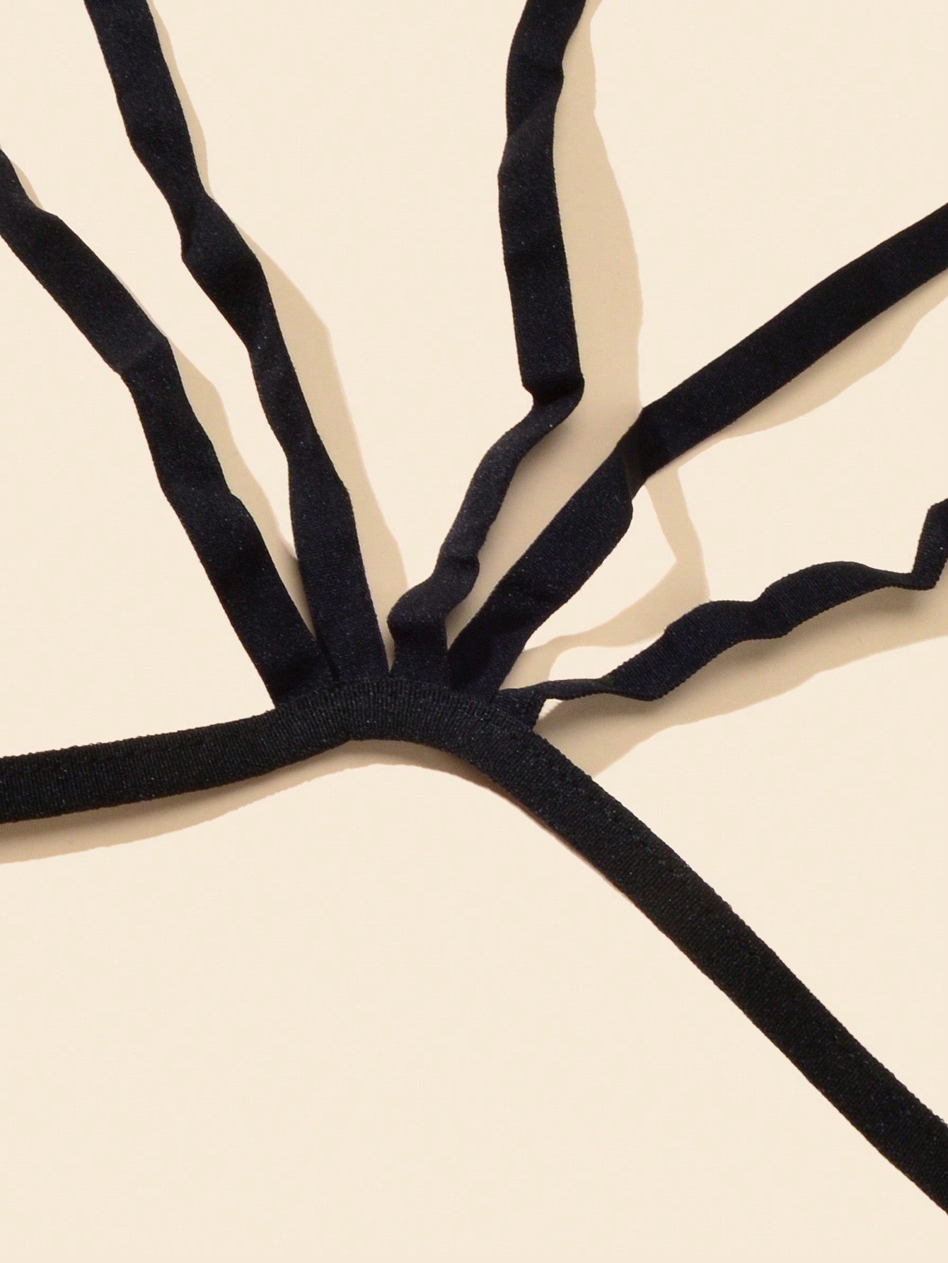 Sexy Black Elastic Bra Harness Nightclub Party Body Chain