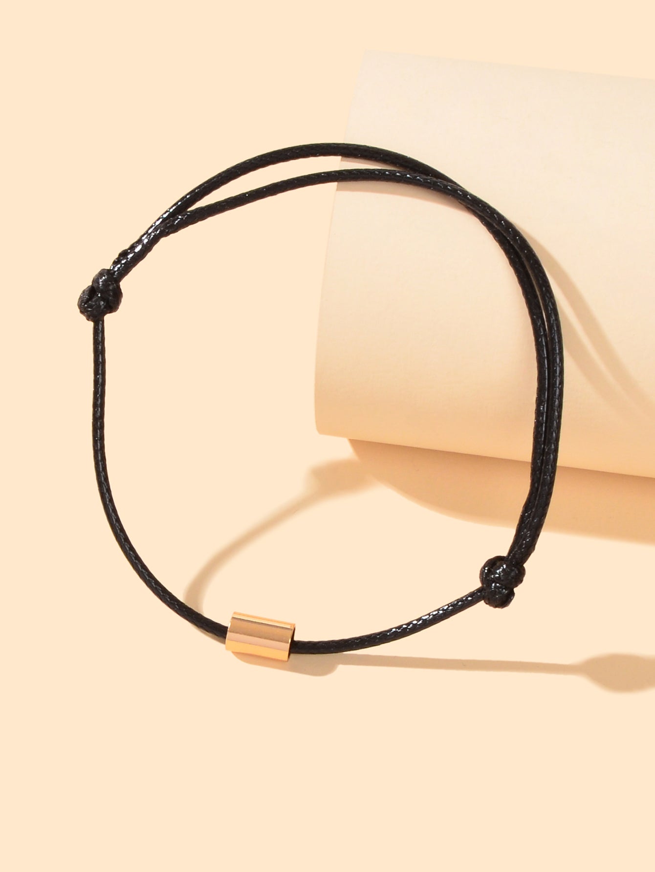 New Silver Metal Decor Black Rope Chain Adjustable Anklet Foot Jewelry