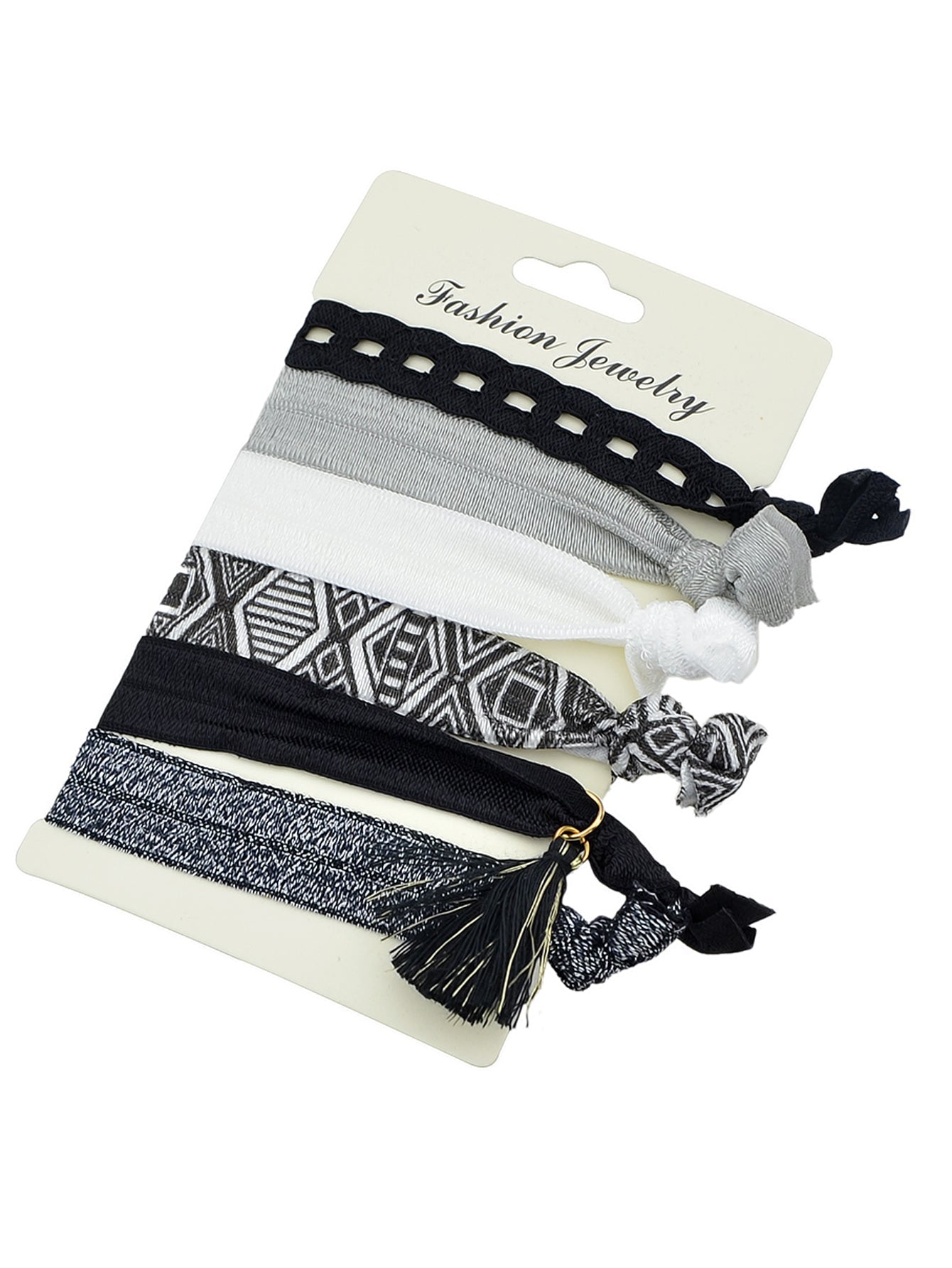 6pcs Colorful Ribbon Elastic Headbands Hairwear Headwear Styling Tools