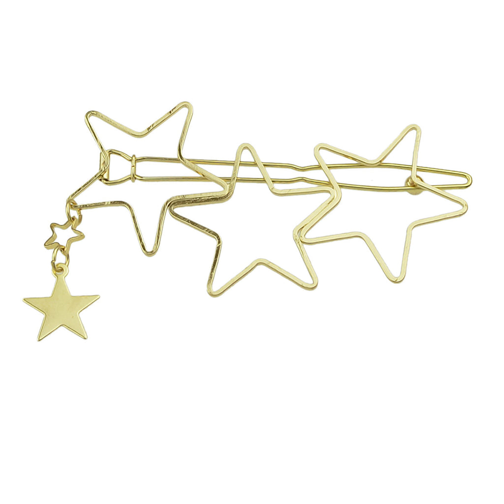 Minimalist Gold Metal Star Hair Clips Barrette Women Fashion Hair