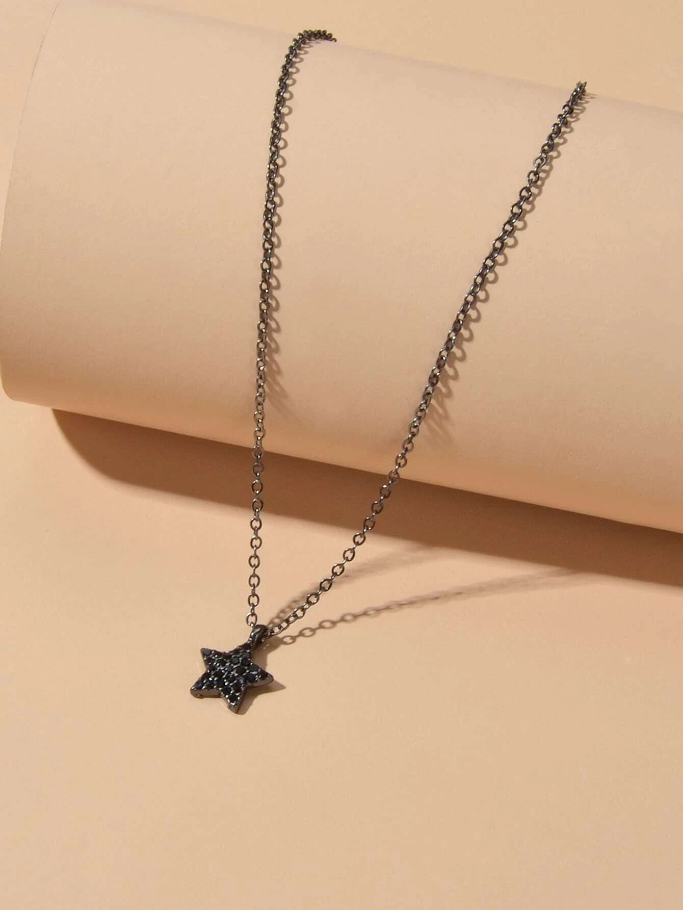 Fallen Star | Pendant Necklace – Minimal Gothic Chain
