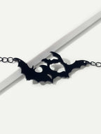 Midnight Flight | Necklace – Gothic Bat Silhouette Chain