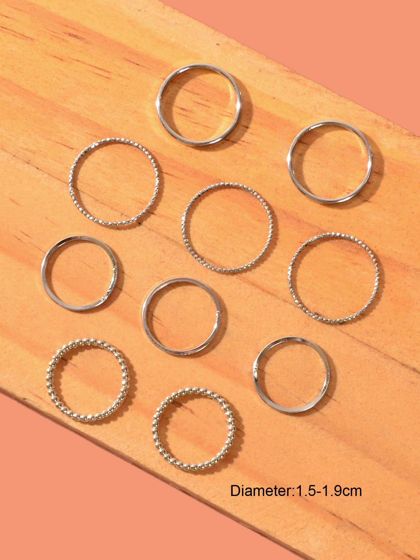 10pcs Silver Ring Bands Versatile Accessories for Every Finger