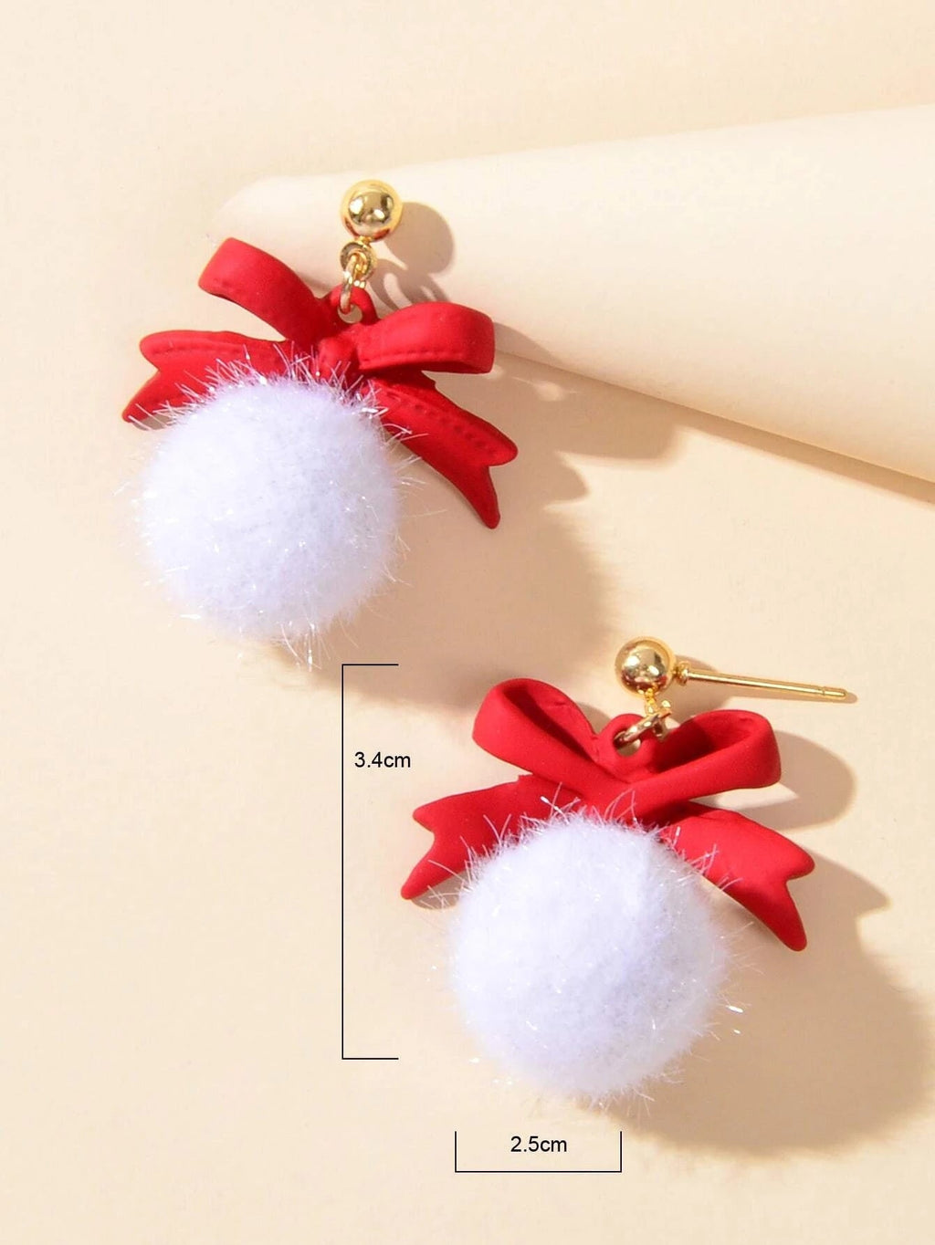 Bow Ball Earrings Dangle Drop Charm Stud Jewelry Women Girl Teens