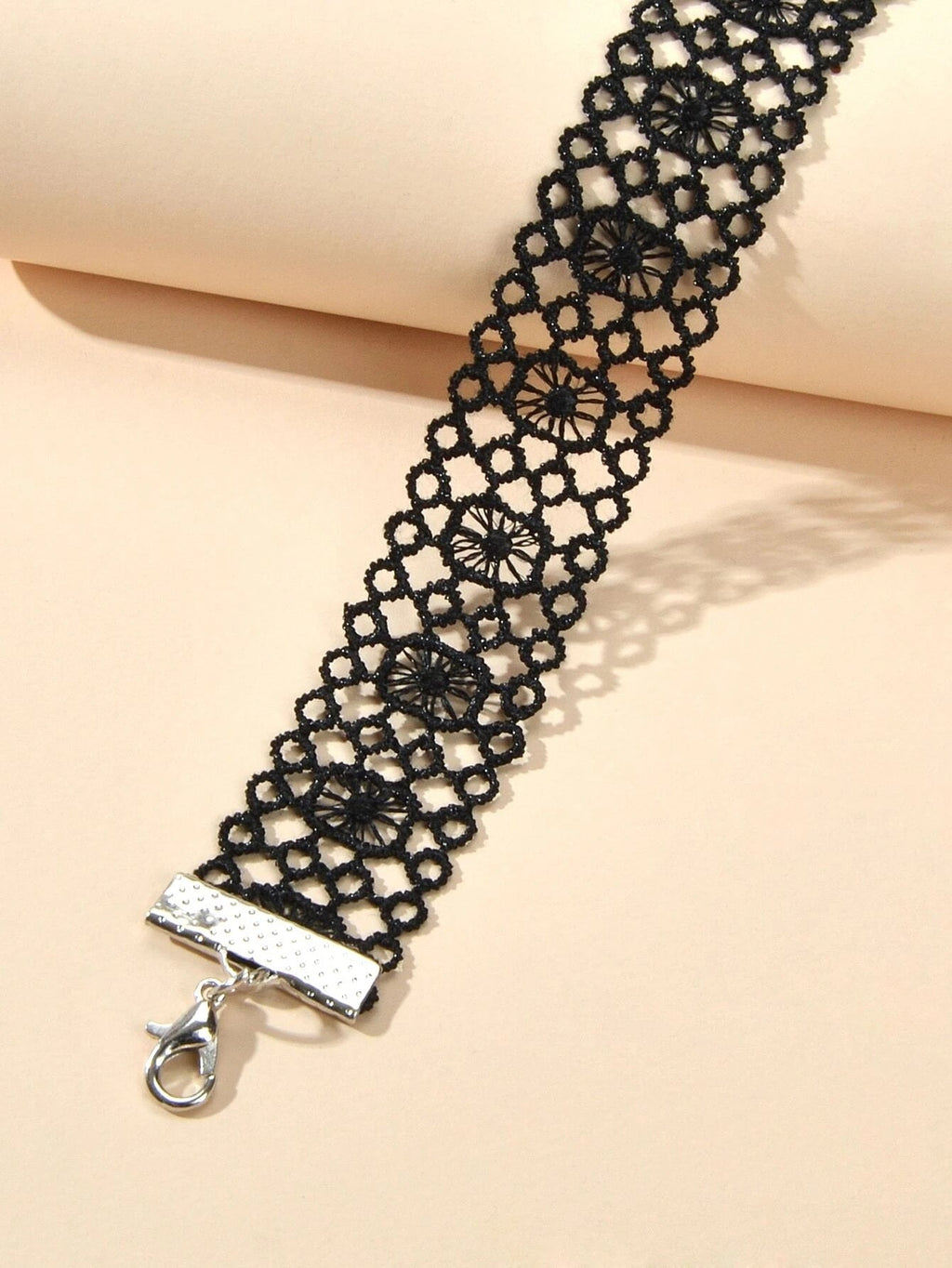 Black Hollow Out Lace Pattern Gothic 90s Tattoo Choker Punk Halloween