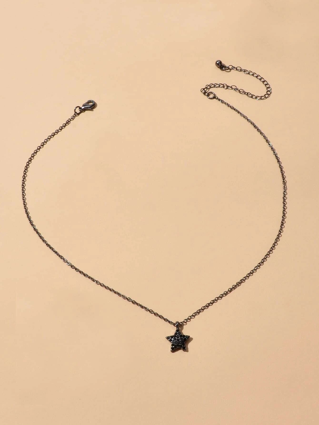 Fallen Star | Pendant Necklace – Minimal Gothic Chain