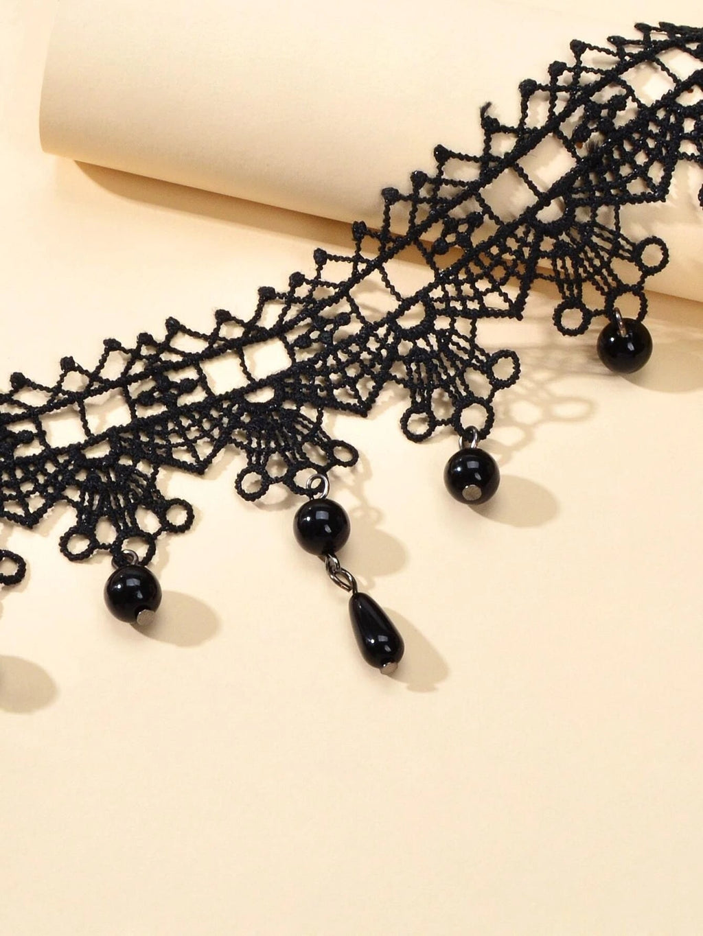 Gothic Black Lace Flower Halloween Water Drop Punk 90s Tattoo Choker