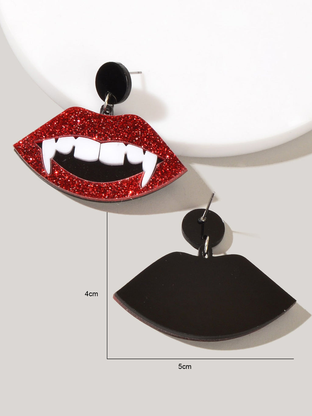 Halloween Accessories Dracula Punk Red Acrylic Vampire Lip Teeth