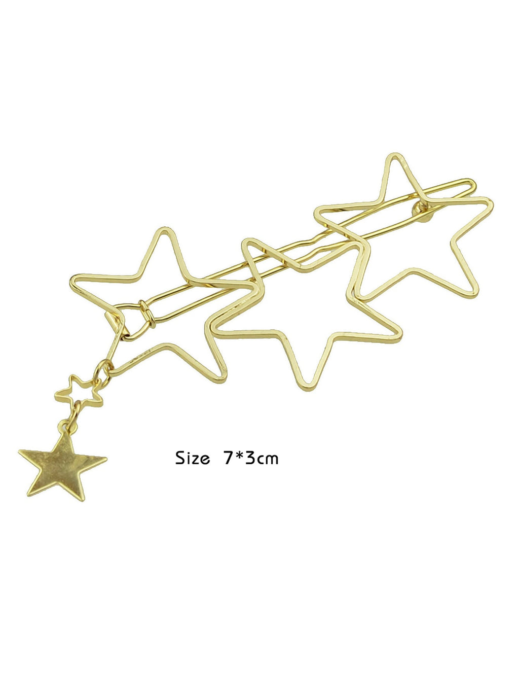 Minimalist Gold Metal Star Hair Clips Barrette Women Fashion Hair