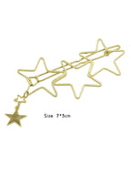 Minimalist Gold Metal Star Hair Clips Barrette Women Fashion Hair