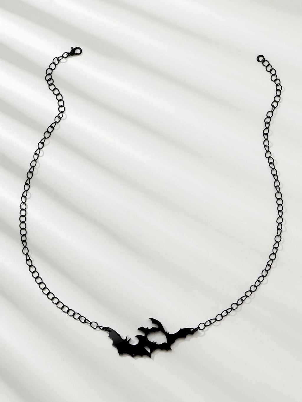 Midnight Flight | Necklace – Gothic Bat Silhouette Chain