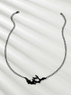 Midnight Flight | Necklace – Gothic Bat Silhouette Chain