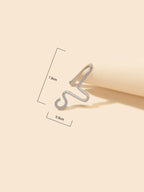 1pc Faux Lip Ear Nose Gold Silver Geometric Non Piercing Clip On Nose