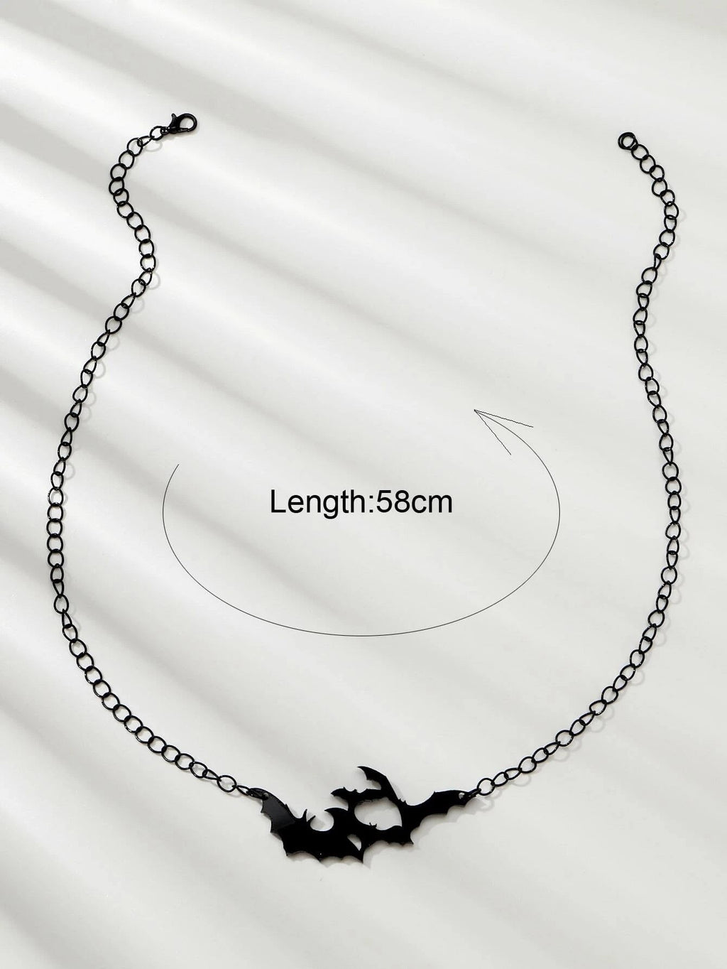 Midnight Flight | Necklace – Gothic Bat Silhouette Chain