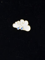 White Cloud Blue Raindrop Enamel Lapel Pin Brooch Backpack Badge