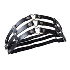 Punk Gothic Black Pu Leather Elastic Leg Chain Cosplay Party Body