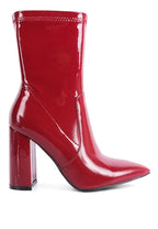 Pluto Block Heel Stiletto Ankle Boot