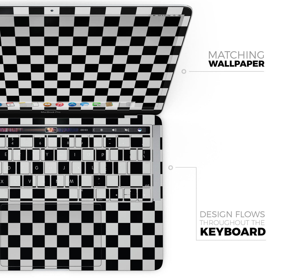 Checkerboard - Skin Decal Wrap Kit Compatible with the Apple MacBook