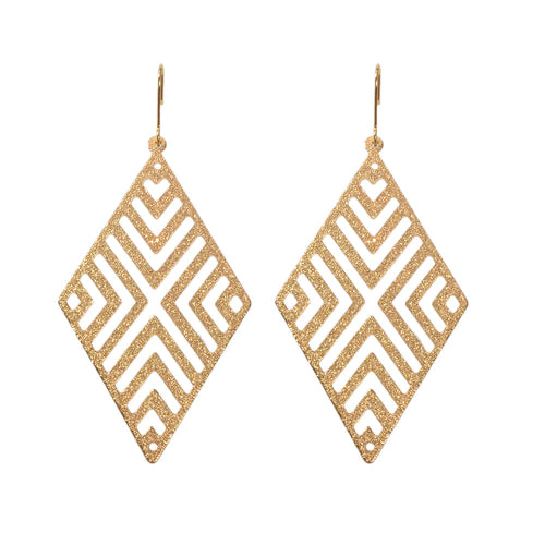 Hollow out Geometric Rhombus Drop Earrings Chic Ear Hook Boutique