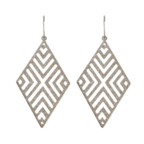 Hollow out Geometric Rhombus Drop Earrings Chic Ear Hook Boutique