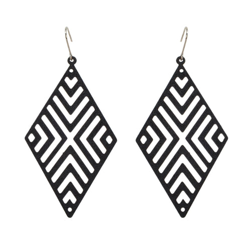 Hollow out Geometric Rhombus Drop Earrings Chic Ear Hook Boutique