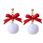 Bow Ball Earrings Dangle Drop Charm Stud Jewelry Women Girl Teens