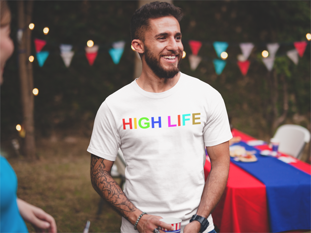 "High Life" White T-shirt
