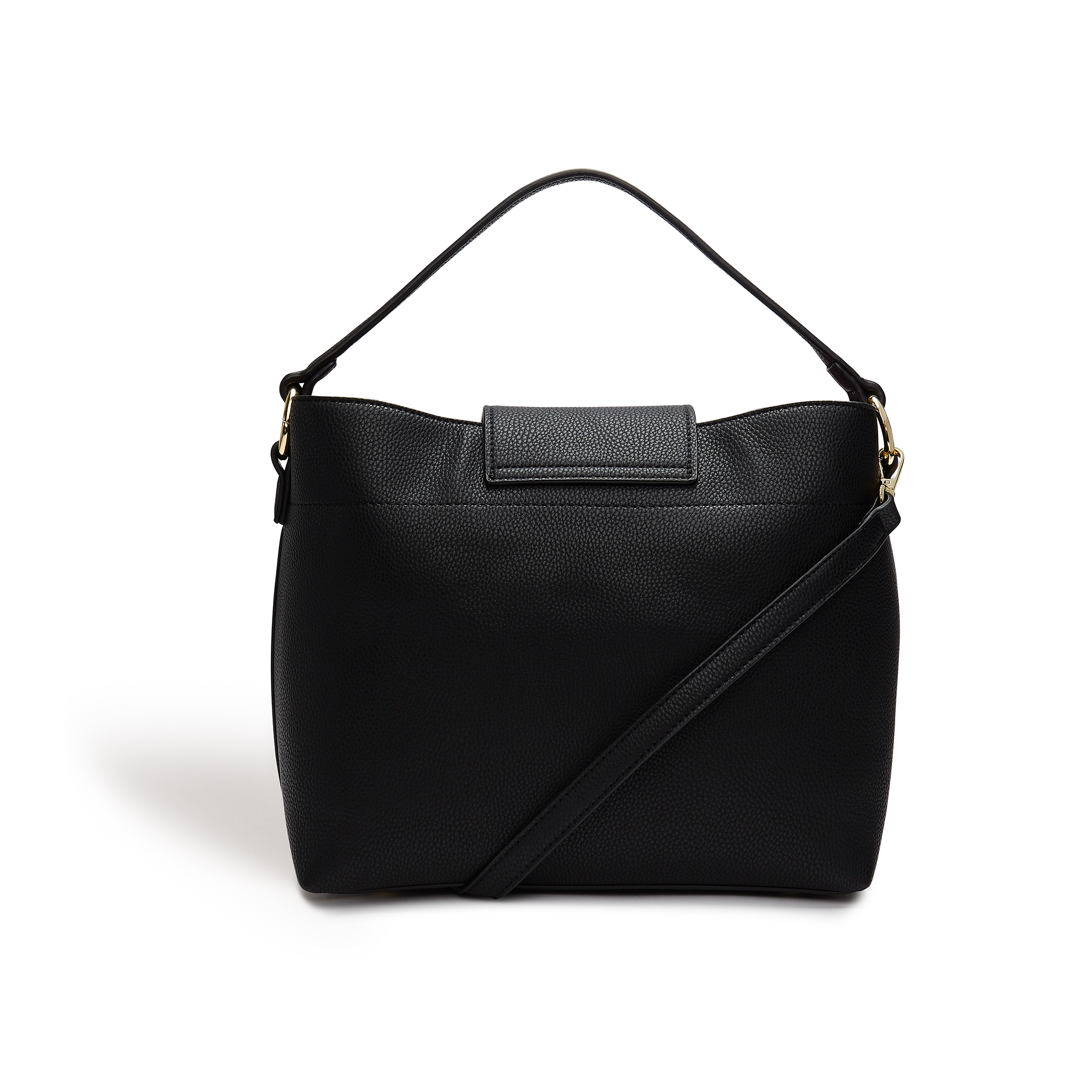 Sara Black Vegan Hobo Bag