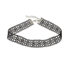 Black Hollow Out Lace Pattern Gothic 90s Tattoo Choker Punk Halloween