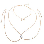 Glamorous Sexy Beach Body Chain Moon Chest Harness Belly Waist