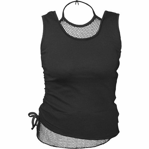 Ravenbind | 2-in-1 Neck Tie Mesh Top